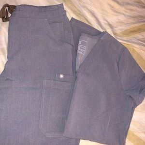 Figs scrub set in Dark Space Gray